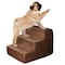 Pet Adobe Pet Adobe High Density Foam Stairs 3 Step Design, Ramp for Small Dogs, Cats with Cover, Brown 330378VSG - alternate 1